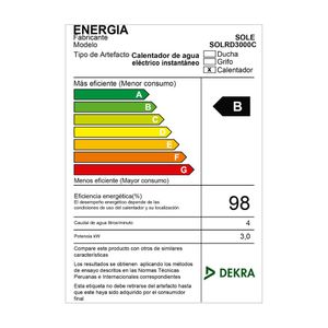 Rapiducha Eléctrica Sole Style 3000W Blanco