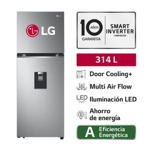 Refrigeradora LG GT31WPP Top Freezer Door Cooling 314L Plateado