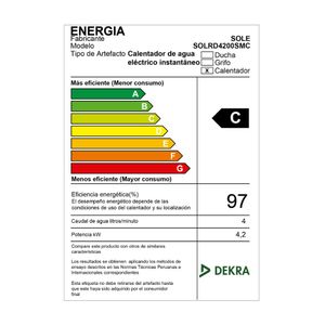 Rapiducha Eléctrica Sole Smile 4200W Blanco/Gris