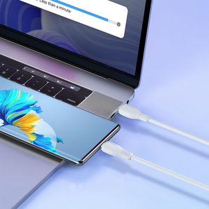 Cable USB Tipo-C a Tipo-C Baseus 100W, 1.2m, TPE, blanco