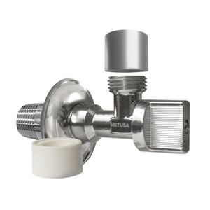 Llave angular 1/2"x1/2" con canopla M-M