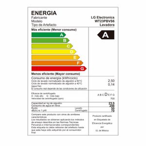 Lavadora LG WT23PBVS6 23Kg Negro metálico