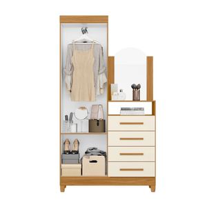 Ropero Praga 2 Puertas + Comoda Tocador Beige Albatroz