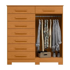 Cómoda Praga 8 Cajones 2 Puertas MDP Castaño Albatroz
