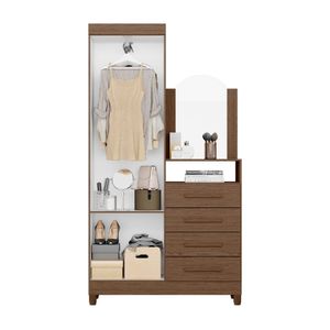 Ropero Praga 2 Puertas + Comoda Tocador Moka Albatroz