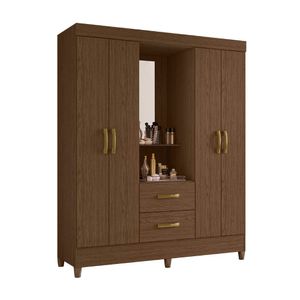 Ropero Mobi 4 Puertas 2 Cajones MDP Moka