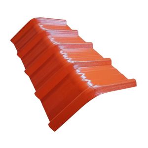 Cumbrera UPVC Trapezoidal Rojoteja 1.8mm 1.07x0.6m