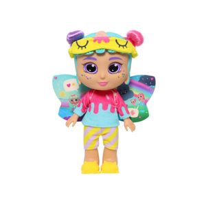Muñeca Whimsy Wings Con Cuento Cabello Celeste Rosa Y Morado