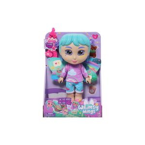 Muñeca Whimsy Wings Con Cuento Cabello Celeste Y Morado