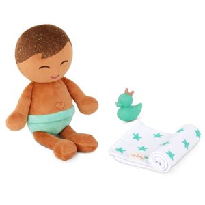 Muñeco Niño Textil Para Tina Con Pelo Marron Lullababy