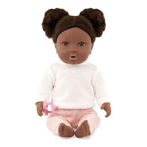 Muñeca Lullababy Niña Con Pelo Negro Y Polo Blanco