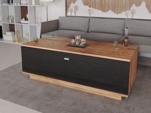 Mesa de Centro Multiusos Zenda color Marrón/Negro 1 cajón TU MESITA