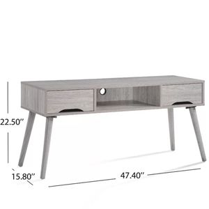 Mesa de TV Vintage Maite color Ceniza 2 cajones TU MESITA