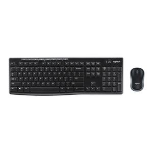 Kit inalámbrico Logitech MK270 teclado y mouse, bluetooth, membrana, 8 teclas especiales, receptor usb, usa pilas, negro