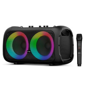 Parlante Torre de Sonido Maxtron MX401 Micrófono USB BT LED RGB DISCO