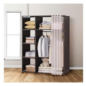 Perchero Colgador Organizador Estante Ropa WJY09B Negro