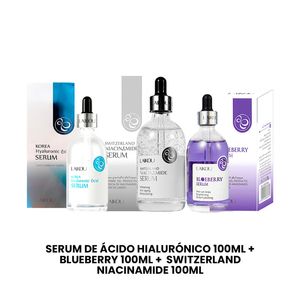 Serum Acido Hialur 100ml + Blueberry 100ml + Switzerland Niacina 100ml