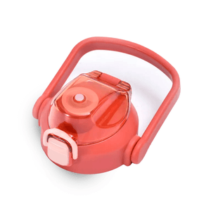 Termo De Acero Inoxidable Con Pajita Portable Acabado Mate Rojo