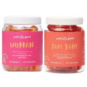 Pack Wuman + Japi Tami Gomitas Yumi Gumi 90 Und Camu Camu