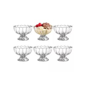 Juego de 6 Copas de Vidrio para Helado
