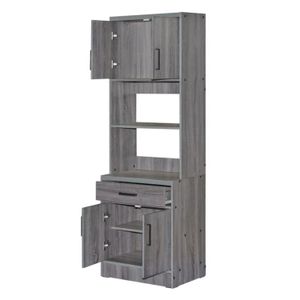 Mueble para Microondas Moderno Alana Gris R&R MUEBLES