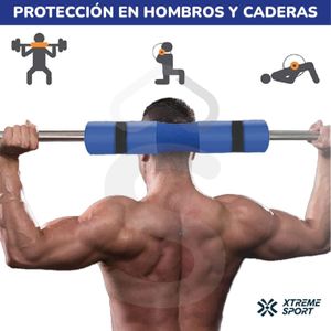 Almohadilla de Barra para Sentadillas Azul Protector de cuello y hombros