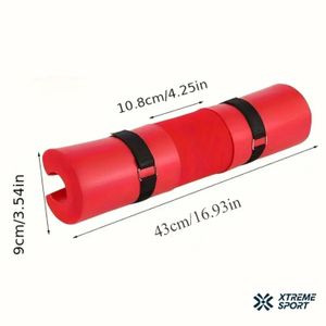 Almohadilla de Barra para Sentadillas Rojo Protector de cuello y hombros