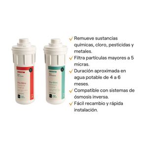 Repuesto de Filtro Vigahome Pre filtros Osmosis Desechables