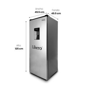 Refrigeradora Libero LROD-190DFIW 1 puerta con dispensador 175L Gris