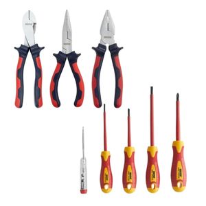Kit Alicates, 4 Desarmadores 1000V Probador de Fase CO-6338-002