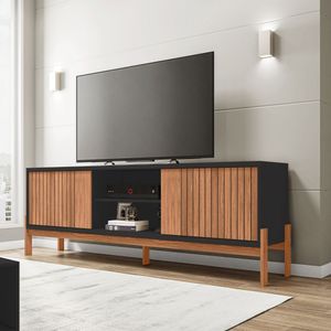 Mesa de Tv 72" Tannen MDP/MDF Maple/Negro Caemmun