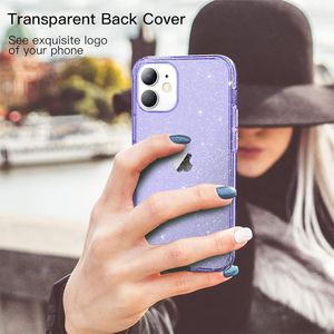 Case para iPhone 12 mini, amortiguador de choques, lila