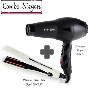 Combo Siegen Plancha Alisadora Infra Red SG4755+Secadora Siegen SG3110