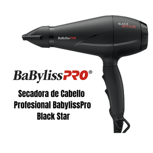 Secadora de Cabello Profesional BabylissPro Black Star