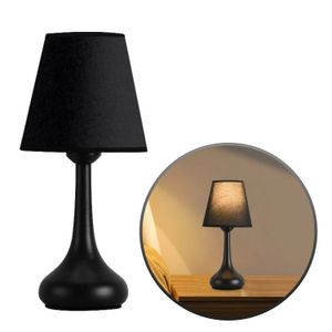 Lampara de Ceramica Luz Calida y Blanca - Negro