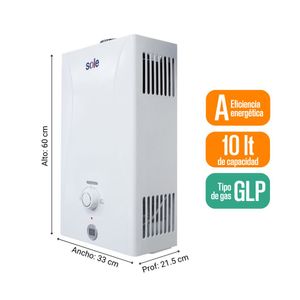 Terma a Gas Sole Control Total GLP 10L + Accesorios