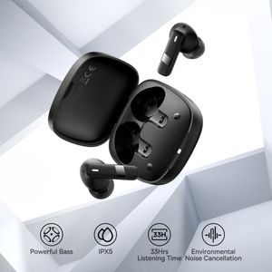 Audífonos bluetooth True Wireless Baseus Bowie E20 hasta 33 horas de reproducción, cancelación de ruido, negro