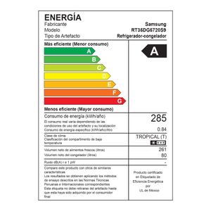 Refrigeradora SAMSUNG 341L No Frost RT35DG5720S9PE Silver