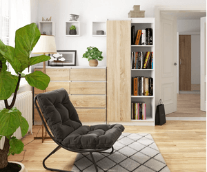 Ropero Organizador Yeka color Blanco/Duna 1 puerta TU MESITA