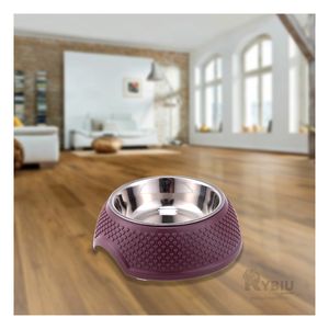 Plato Practico para Cachorro en Purpura Y+Papel de Regalo