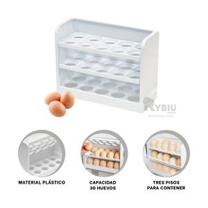 Porta Huevos Dinamico en Tono Blanco Y+Papel de Regalo