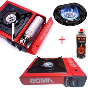 Cocina a Gas Portatil 1 Hornilla 2 en 1 + Gas 480ml Camping