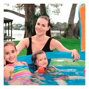 Piscina Infantil Resistente Seguro Liviano de Celeste