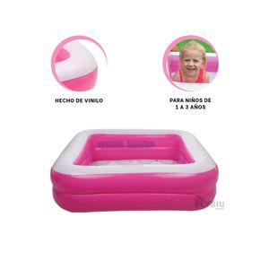 Piscina Funcional Facil de Inflar de Color Rosado Y+Agendita