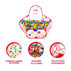 Piscina con Diseño de Lunares Multicolor Y+Papel de Regalo