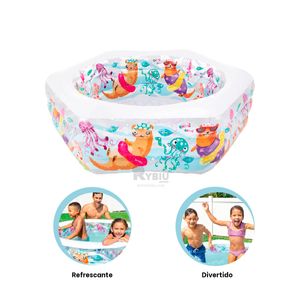 Piscina Apacible de Mar Multicolor Y+Stickers