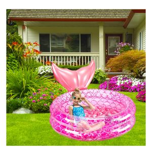 Piscina con Camara de Aire de Color Rosado Y+Agendita