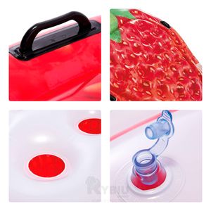 Flotador de Vinilo para Playa de Fresa Y+Stickers