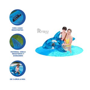 Flotador con 2 Asas Resistentes de Color Azul Y+Agendita