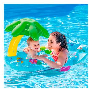 Flotador con Superficie Suave de Color Celeste Y+Stickers